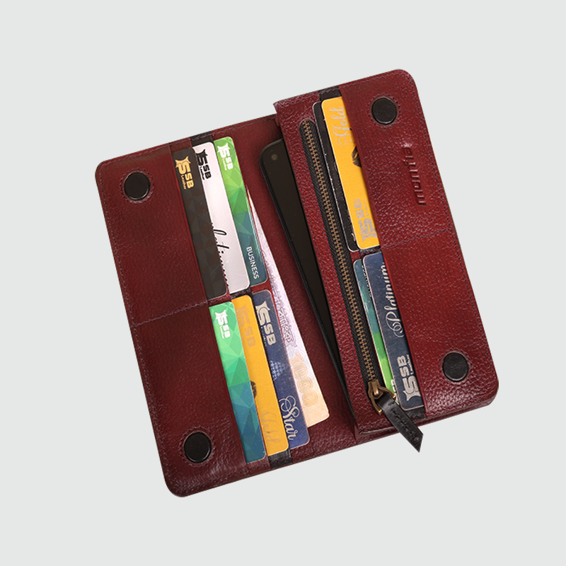 Monfia Leather Long Wallet MFW05